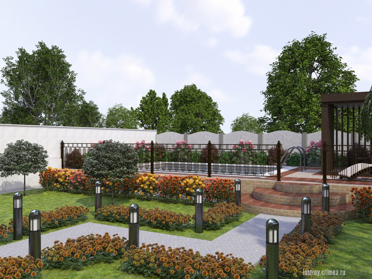 Жилой дом, ландшафтное проектирование в Крыму: Евпатория, Бахчисарай, Симферополь, Севастополь, Ялта
