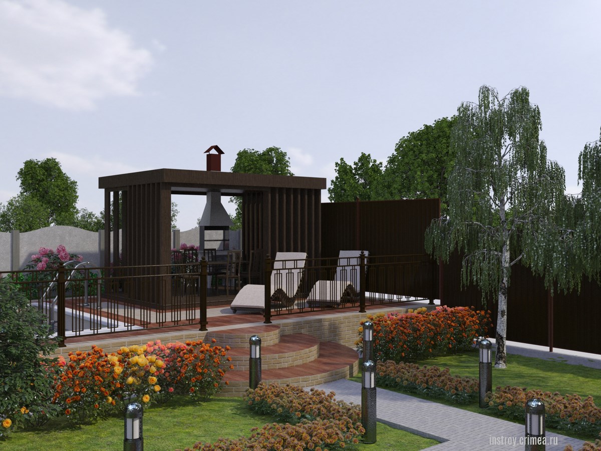 Заказать проект дома 3-этажного дома 14 на 10 м Крыму: Севастополь, Ялта, Евпатория, Бахчисарай, Симферополь. Ландшафтный дизайн-проект.