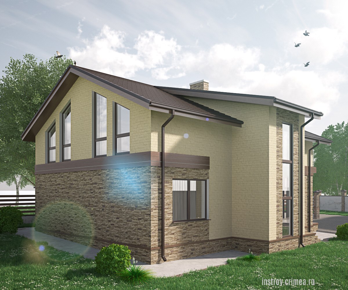 Купить типовой проект 2-этажного дома - Симферополь, Алушта, Севастополь, Ялта, Крым
