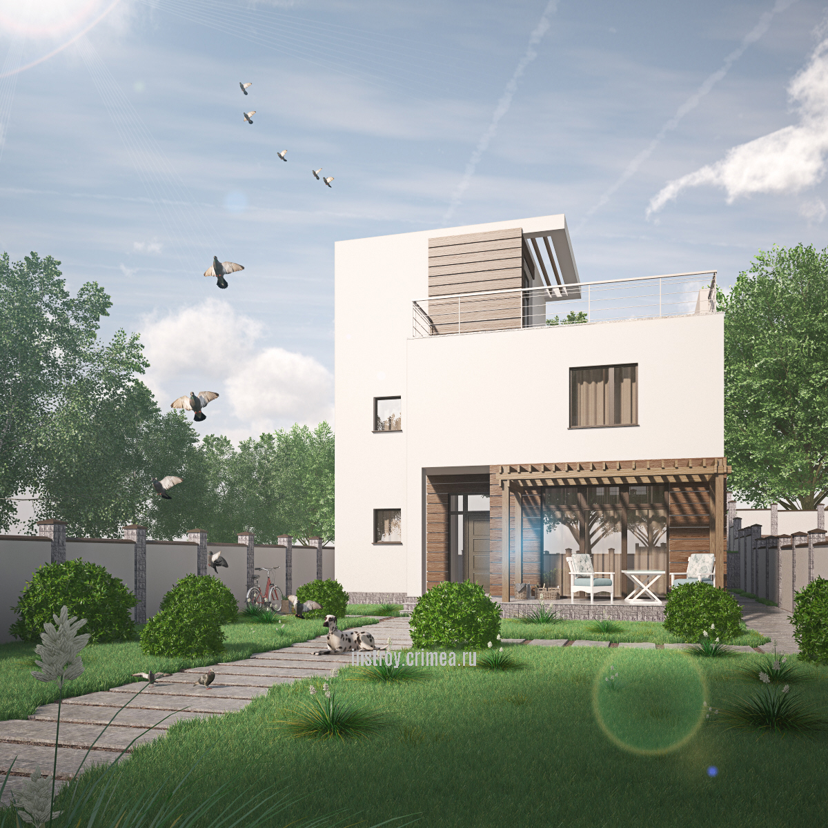 Проектирование 2-этажных домов в Севастополе, Алуште, Ялте, Симферополе, Крыму. Проект жилого дома – Евпатория, Бахчисарай, Джанкой