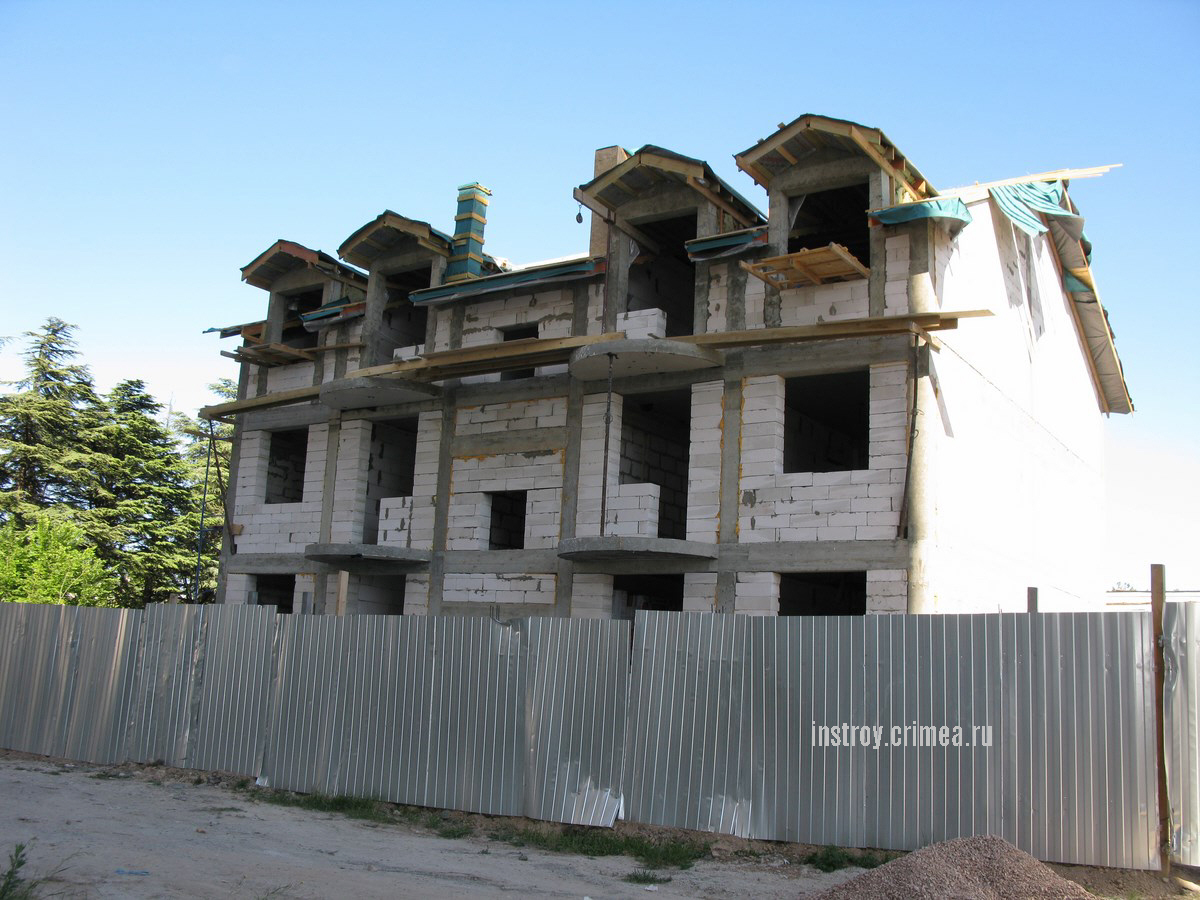 Жилой дом из газобетона, Симферополь. Проектирование в Крыму: Евпатория, Бахчисарай, Симферополь, Севастополь, Ялта