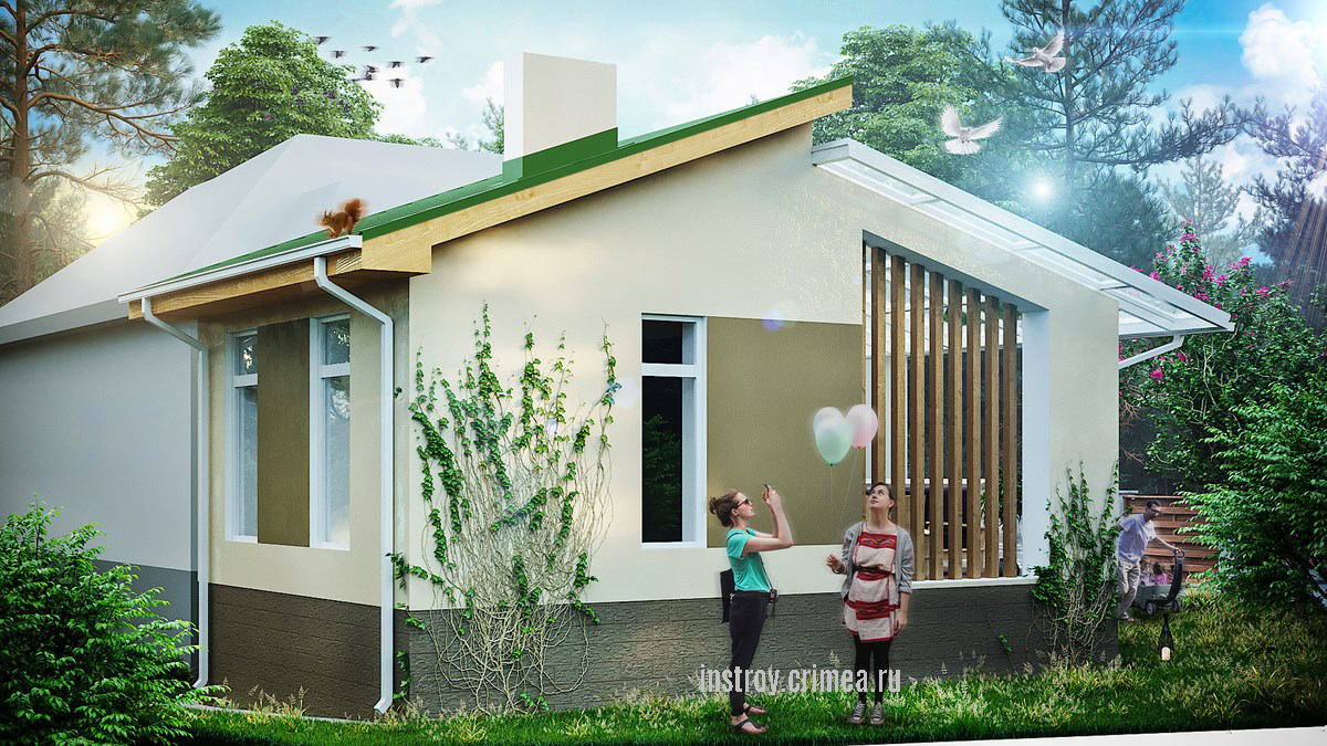 Летняя кухня с террасой, Симферополь. Проектирование в Крыму: Евпатория, Бахчисарай, Симферополь, Севастополь, Ялта