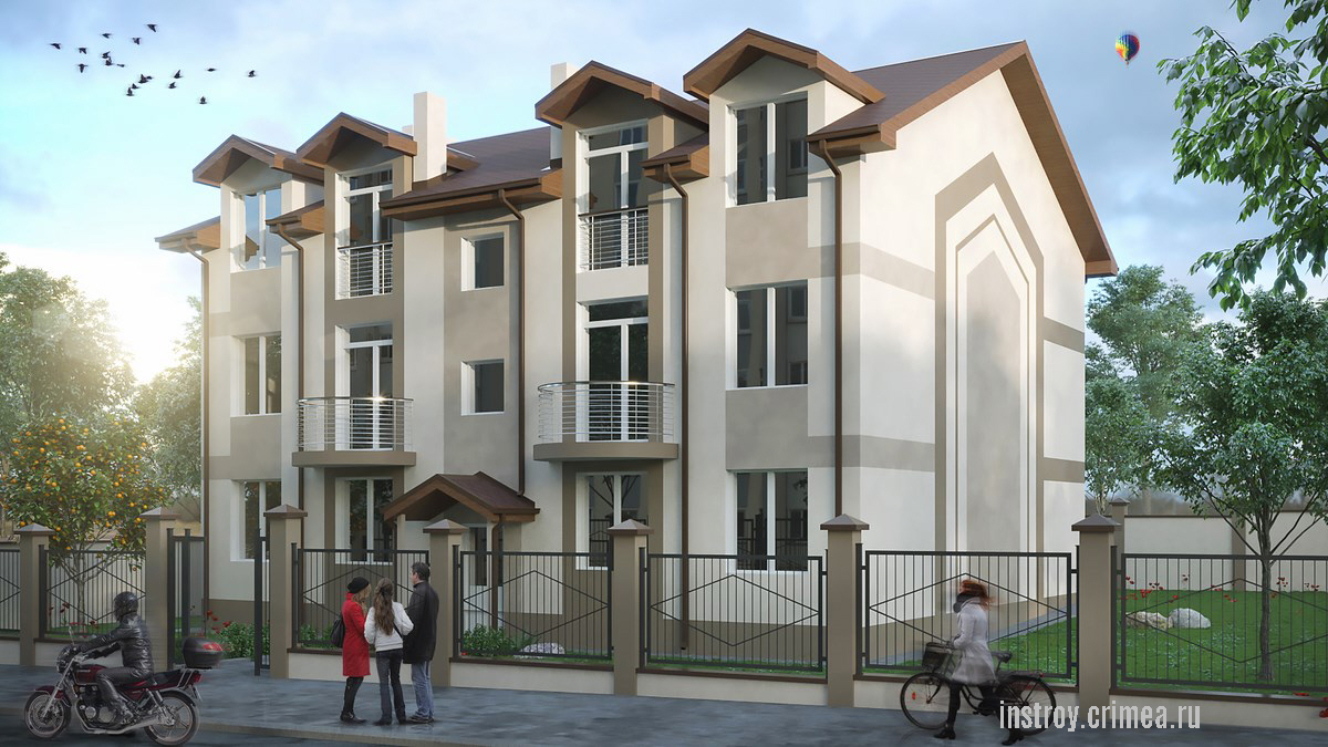 Дом мансардой в Симферополе. Заказать проект Крыму: Алушта, Симферополь, Севастополь, Евпатория, Бахчисарай, Ялта