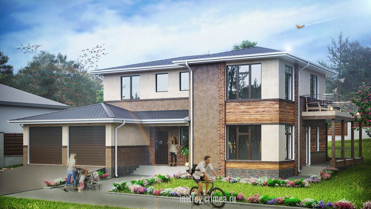 Жилой дом в стиле Фрэнка Л. Райта. Симферополь. Проектирование в Крыму: Евпатория, Бахчисарай, Севастополь, Ялта