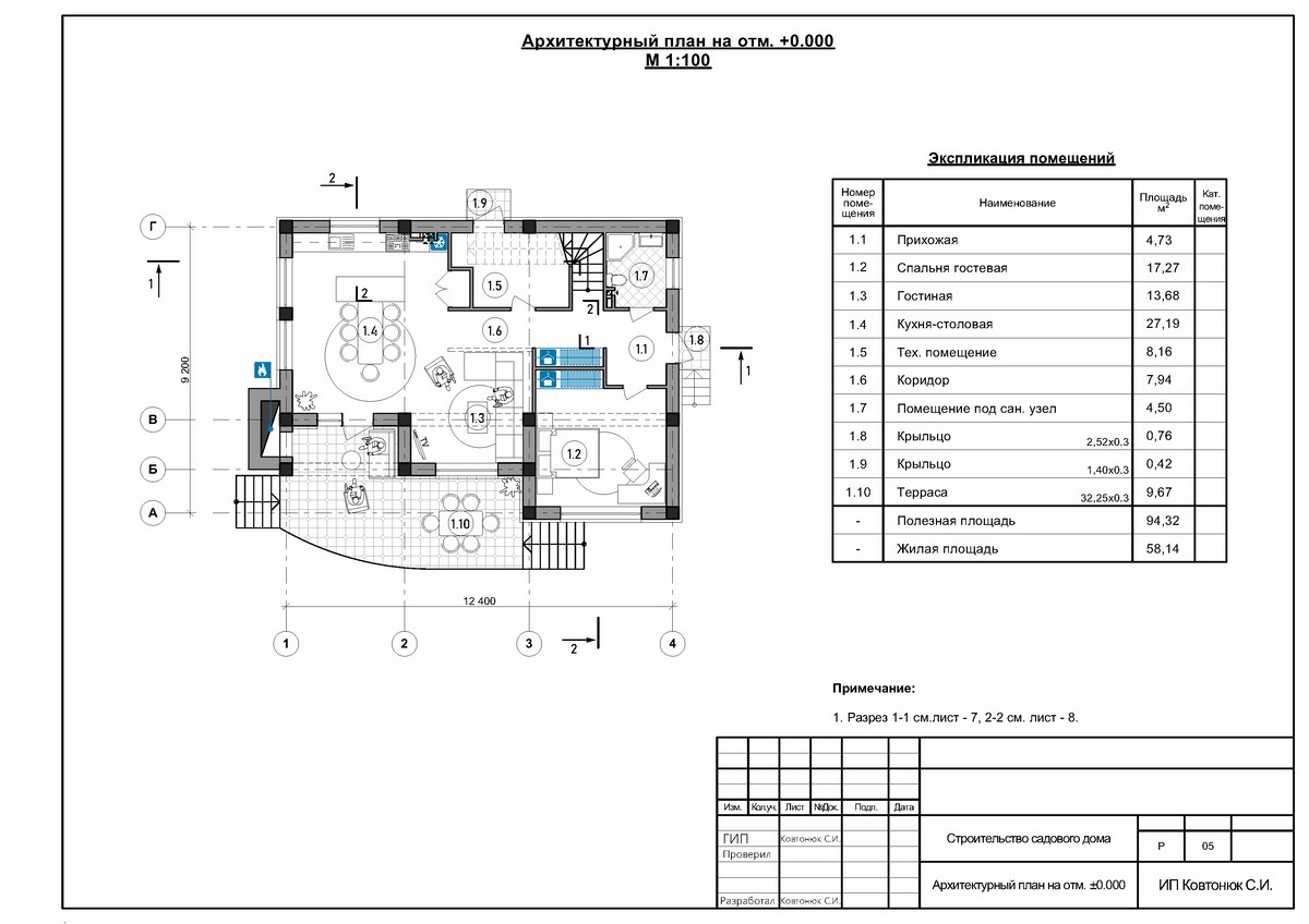 Проект 2-этажного дома, Симферополь