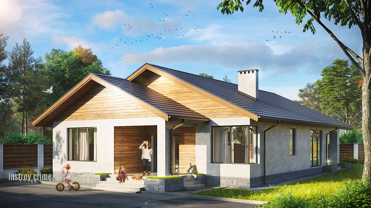 Готовый проект дома из ракушки - Симферополь, Севастополь, Евпатория, Бахчисарай, Ялта. Крым, ИНстрой