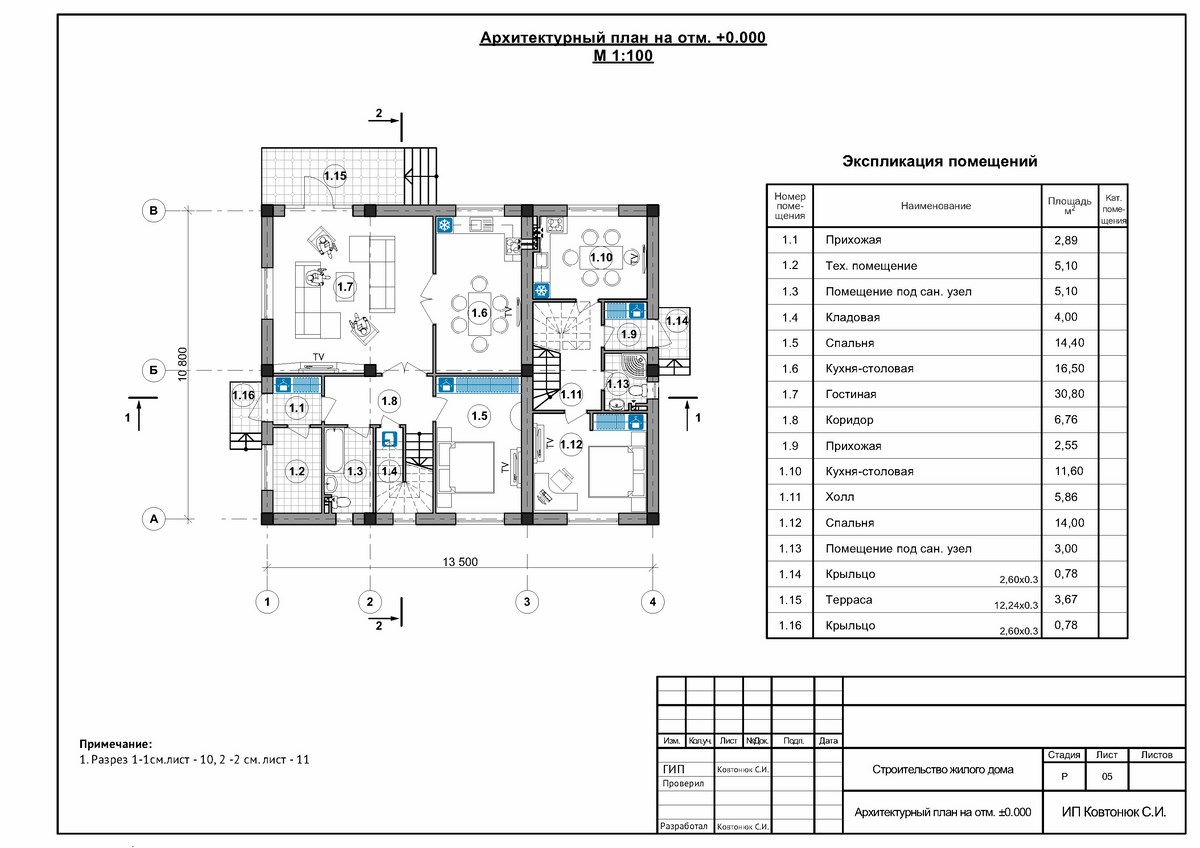 Проект 2-этажного дома из ракушки - Симферополь