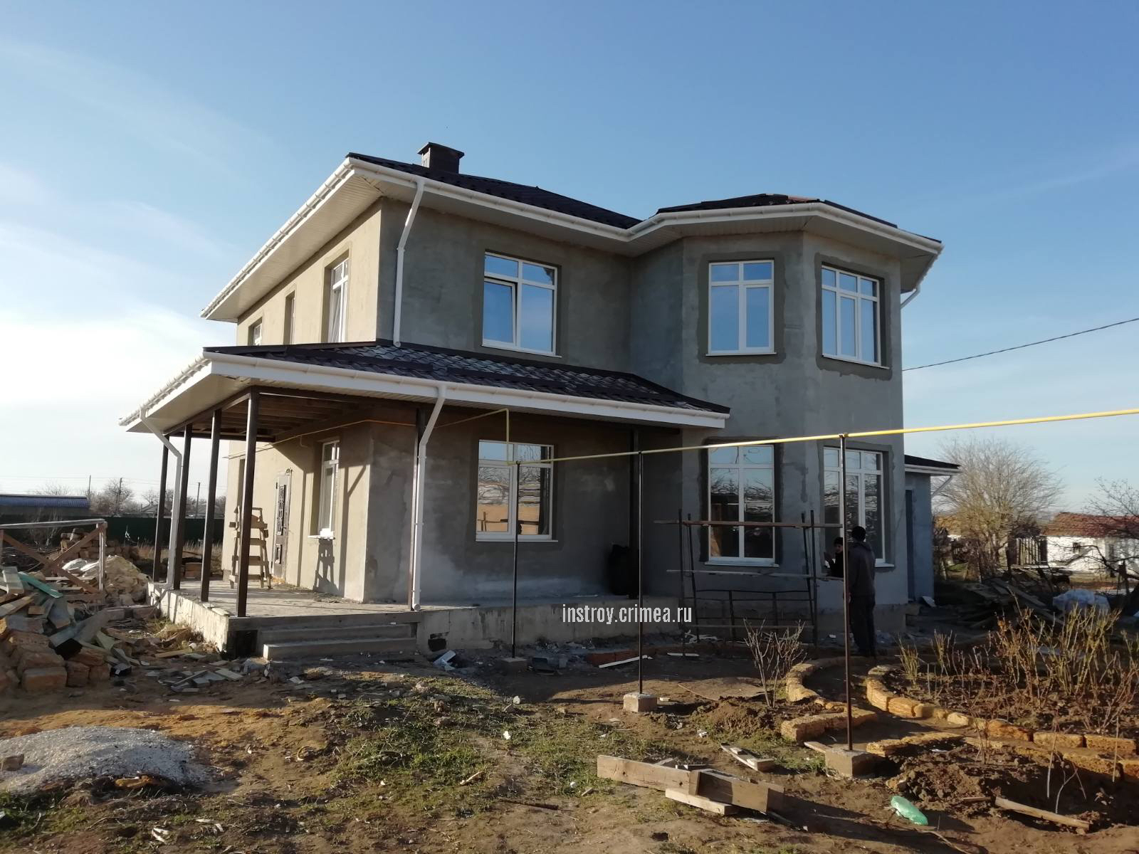 Двухэдажный дом из ракушки в Крыму - Симферополе