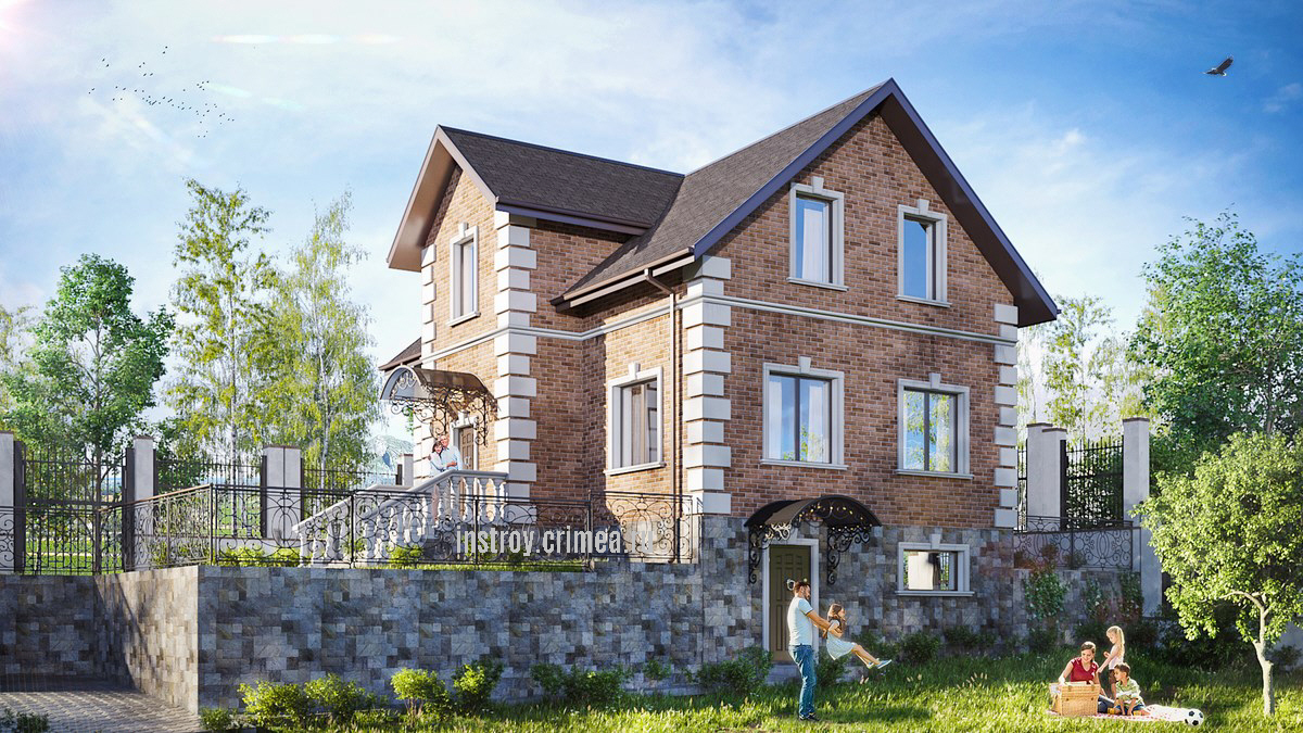 Заказать проект дома из ракушки в Крыму: Симферополь, Севастополь, Ялта, Евпатория Бахчисарай