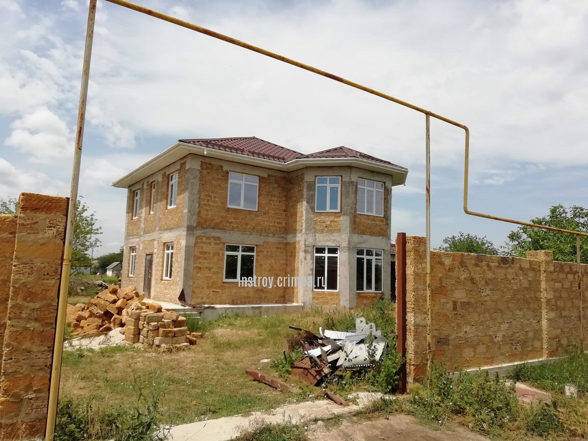 Проект 2-этажного дома из ракушки - Симферополь