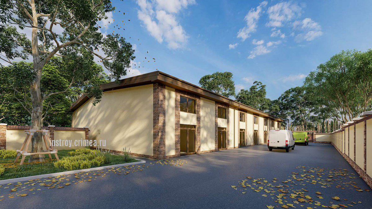 Проект одноэтажного складского здания из известняка ракушечника в Крыму: Симферополь, Севастополь, Ялта, Евпатория Бахчисарай