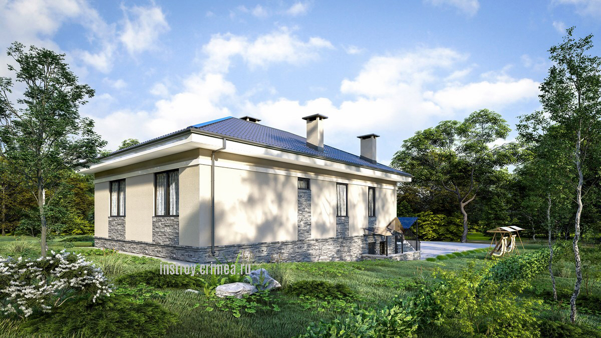 Проект дома из ракушки с подвалом - Симферополь, Севастополь, Евпатория, Бахчисарай, Ялта. Крым, ИНстрой