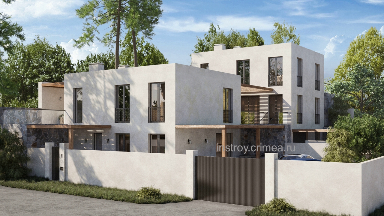 Проект двухэтажного жилого дома 11 на 9 в стиле минимализм для строительства в Судаке.